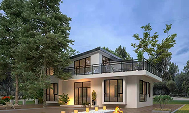 二层现代大露台轻钢别墅